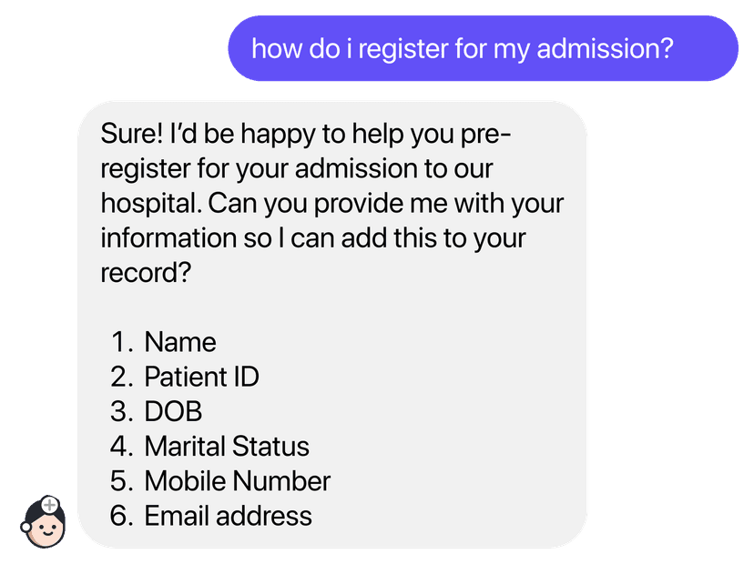 Pre-Admission Agent Chat Example