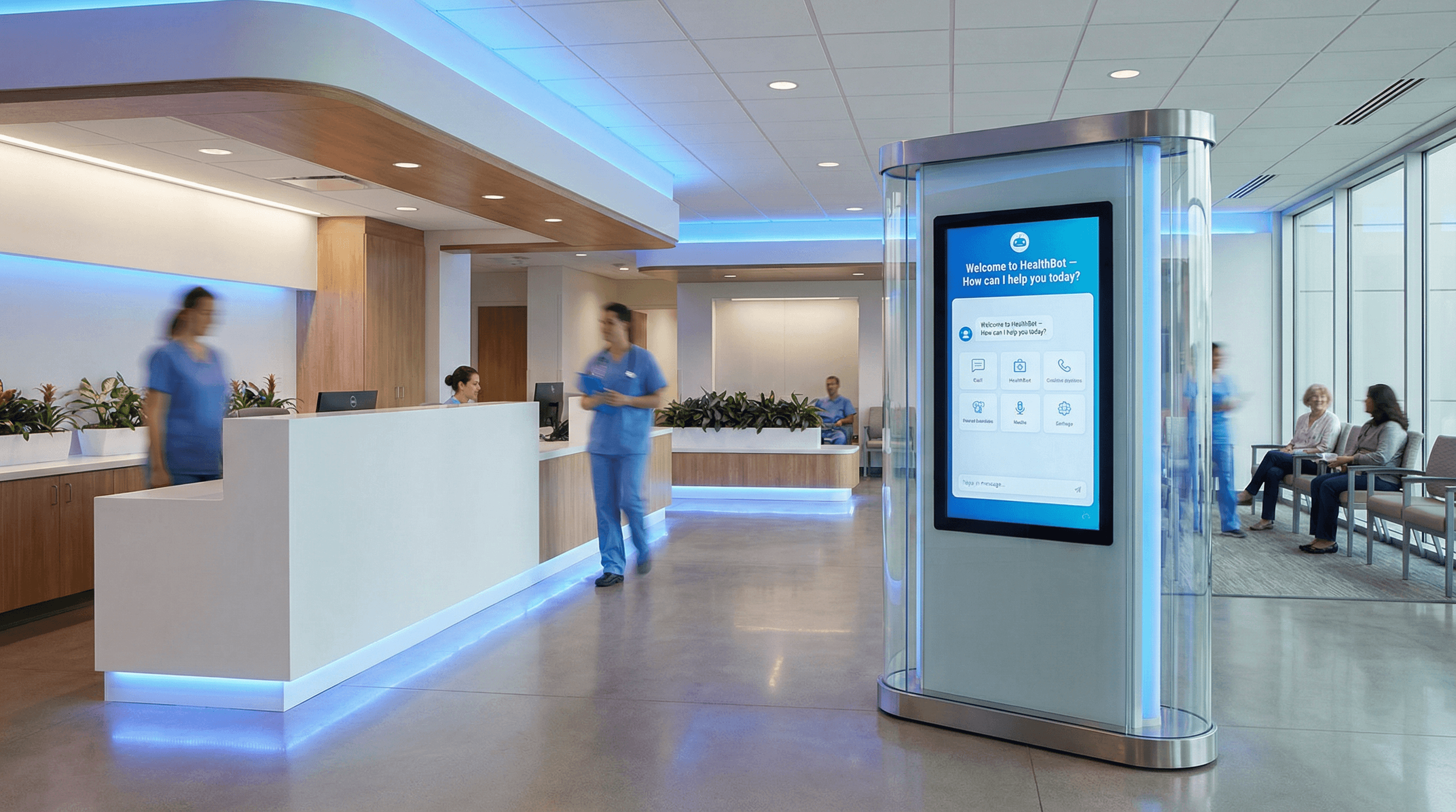 AI chatbot interface for hospital patient engagement